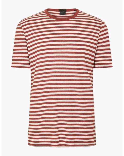 Boss Red Crew Neck Short Sleeve Jersey T-Shirt for men