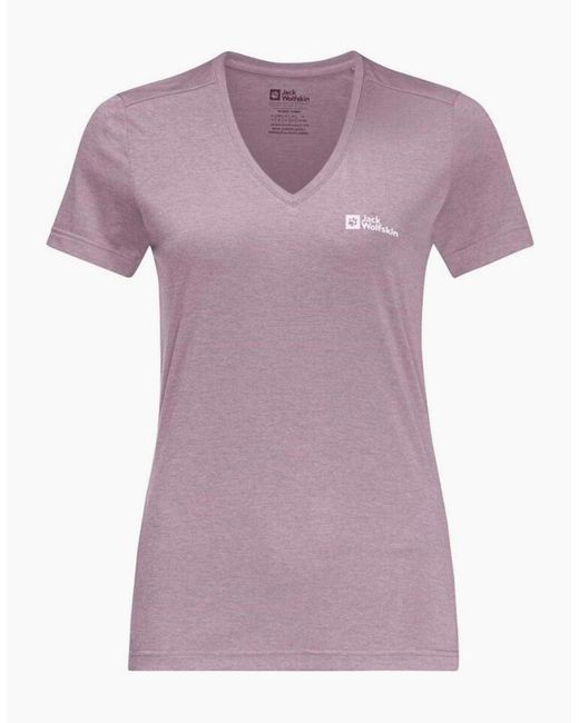 Jack Wolfskin Purple Ladies Crosstrail Lightweight T-Shirt