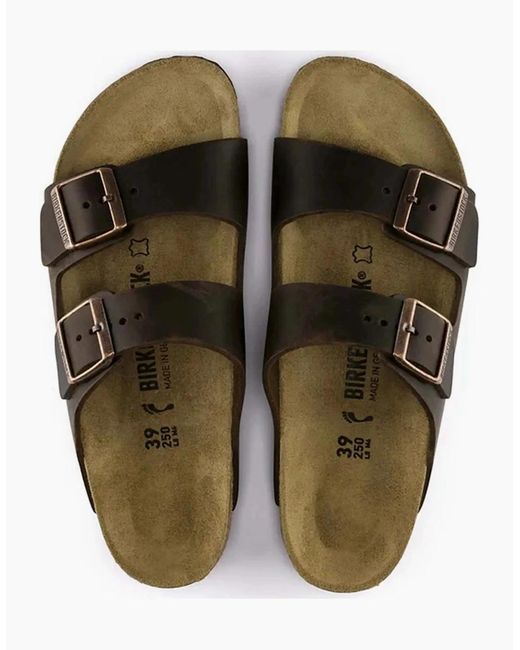 Birkenstock Arizona Black Oiled Leather Sandal Habana for men