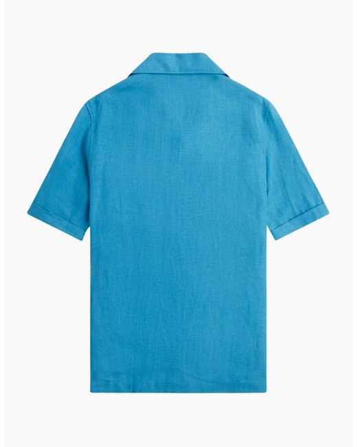 Fred Perry Blue Runaway Ocean Shirt for men