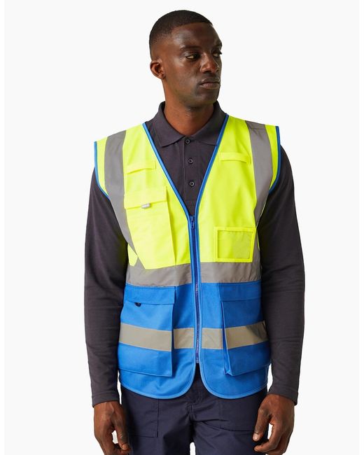 Regatta Blue Professional Hi-Vis Vest for men
