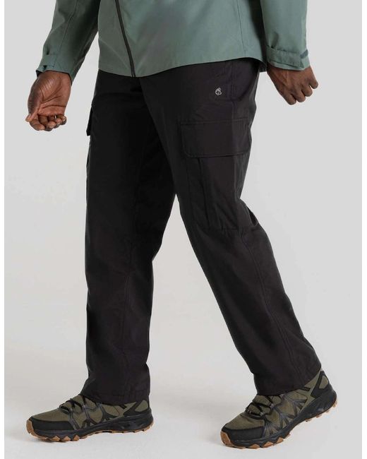 Craghoppers Black Indus Waterproof Cargo Trousers for men