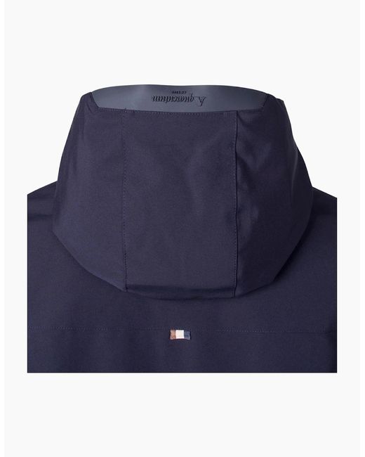 Aquascutum Blue Active Shell Active Mid Parka Jacket for men