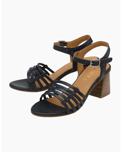 Ravel Black Kiplin Heeled Sandals