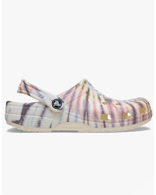 CROCSTM Multicolor Classic Tie Dye Adults Clogs Chalk/Multi