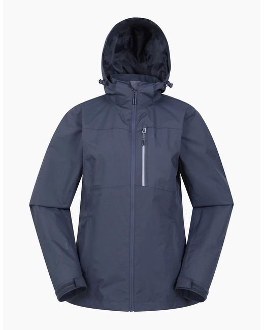 Mountain Warehouse Blue Ladies Rainforest Ii Extreme Waterproof Jacket