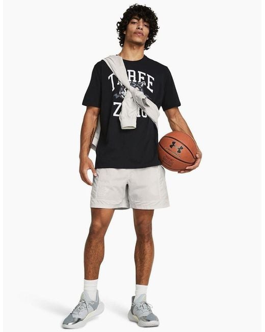 Under Armour Gray Curry Track Bermuda Shorts for men
