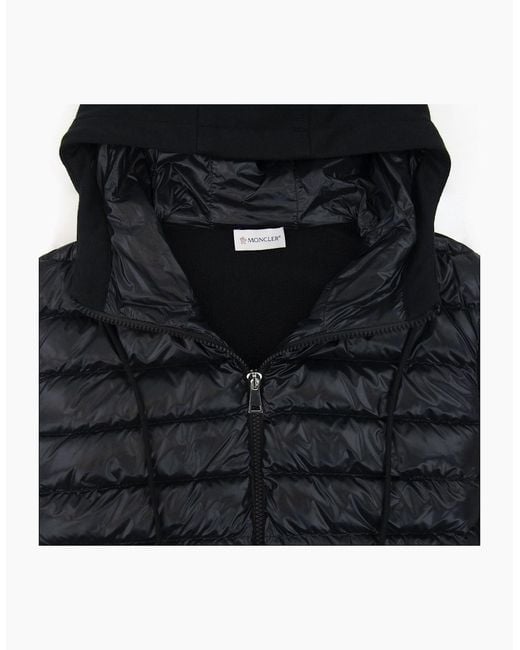 Moncler Black Maglia Hoodied Cardigan 999