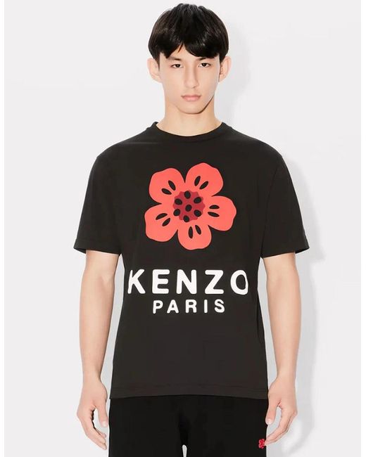 KENZO Black Boke Flower 2.0 Printed T-Shirt for men