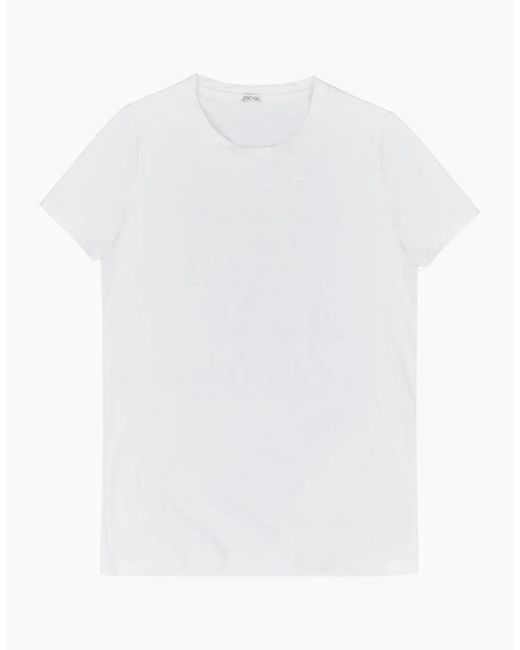 Hom White Supreme Cotton Crew-Neck T-Shirt for men