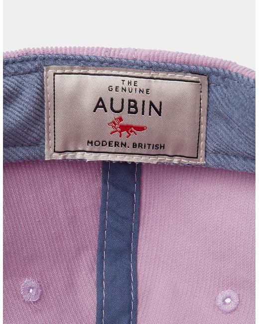 aubi Pink Dearne Cord Cap for men