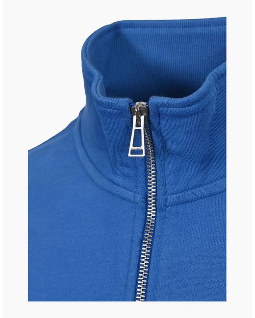 Belstaff Blue Half Zip Sweatshirt Marine for men
