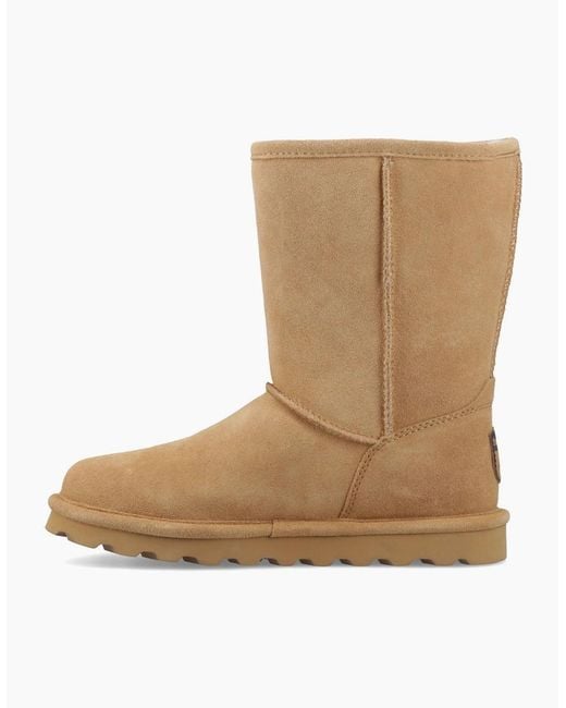BEARPAW Brown Elle Short Suede Coffee Boots