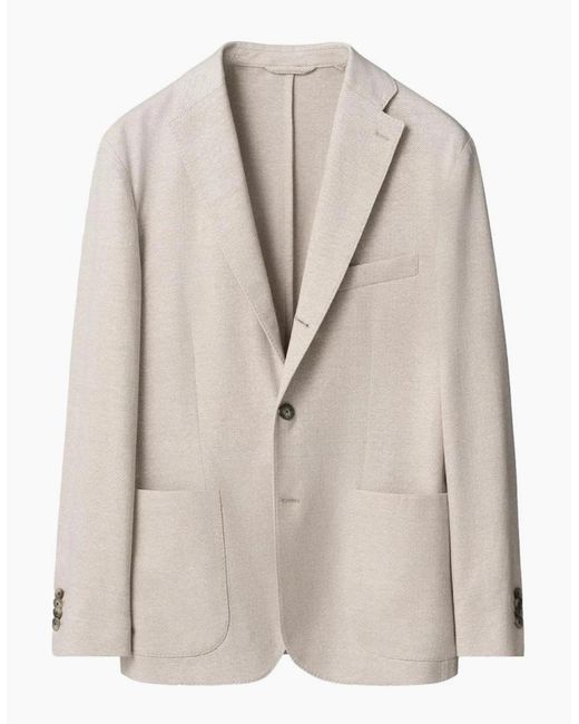 Eton of Sweden Natural Herringbone Linen Jersey Soft Jacket 32 for men