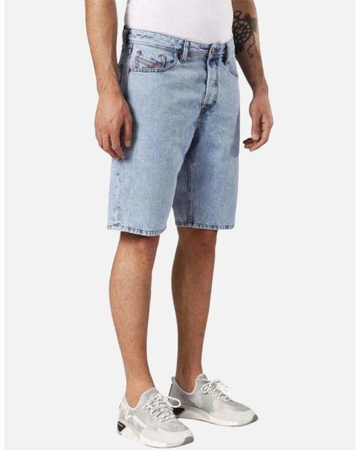 DIESEL Blue Keeshort 084Re Shorts Denim Jeans Regular Summer Casual Beach Wear for men