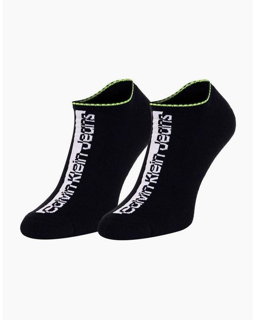 Calvin Klein Black Jeans 3-Pack Mixed Logo Athleisure Sports Trainer Socks for men
