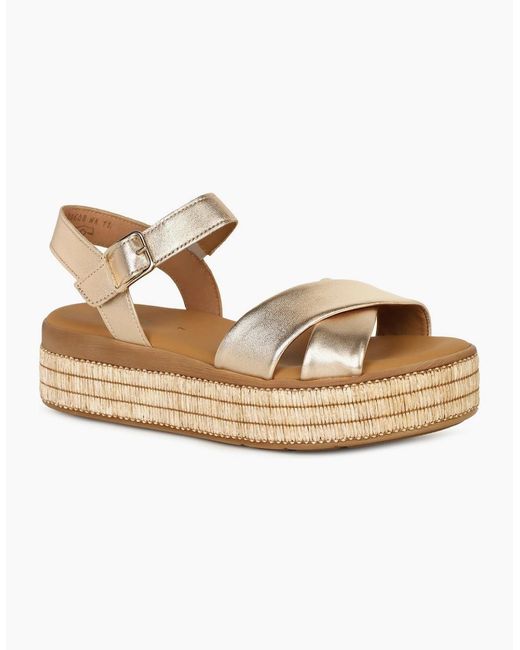 Gabor Metallic Wick Platform Sandal