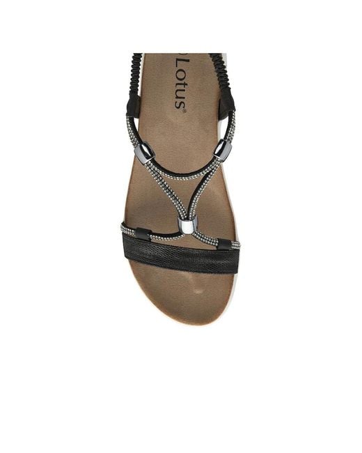 Lotus Metallic Bruna Sandals