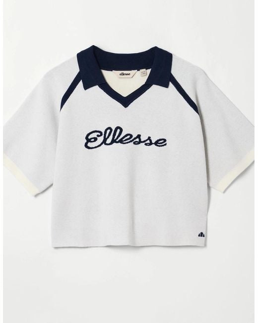 Ellesse Blue Brunelli Knitted Polo