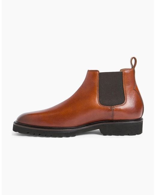 Oliver Sweeney Brown Milled Leather Chelsea Boots for men