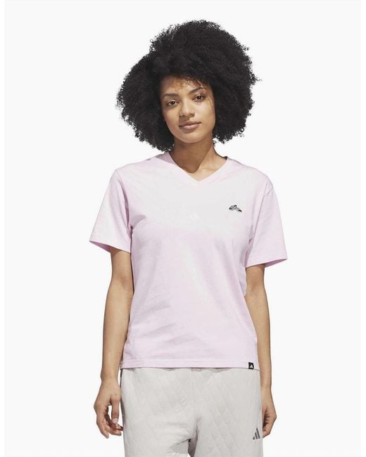 Adidas Pink Slide V Neck T-Shirt for men