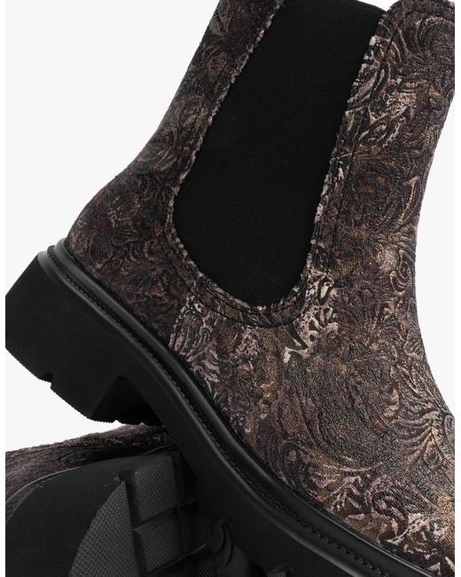 Heavenly Feet Black Brkvlr Zeta Meadow Velour Chelsea Boots Bark Velour