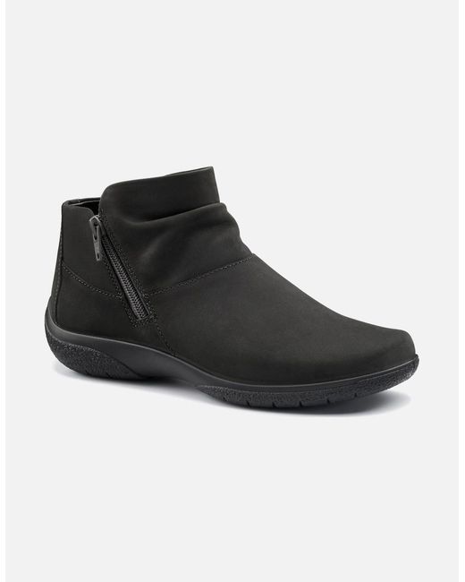 Hotter Black Murmur Wide Fit Ankle Boots