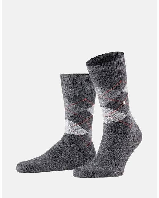 Burlington Gray Preston Socks Anthracite Marl