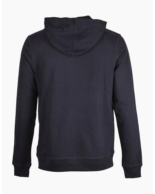 Tommy Hilfiger Blue Embroidered Logo Zip-Thru Hoodie for men
