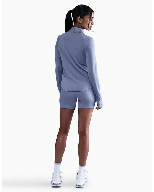 Nike Blue Swift 1 4 Zip Running Top