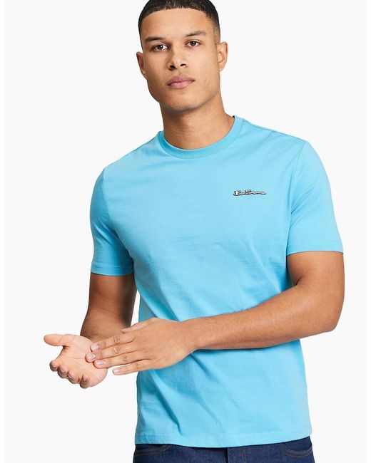 Ben Sherman Blue Short Sleeve Signature T-Shirt for men