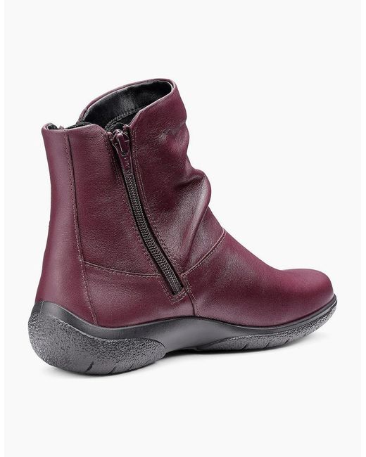 Hotter Purple Whisper Ankle Boots