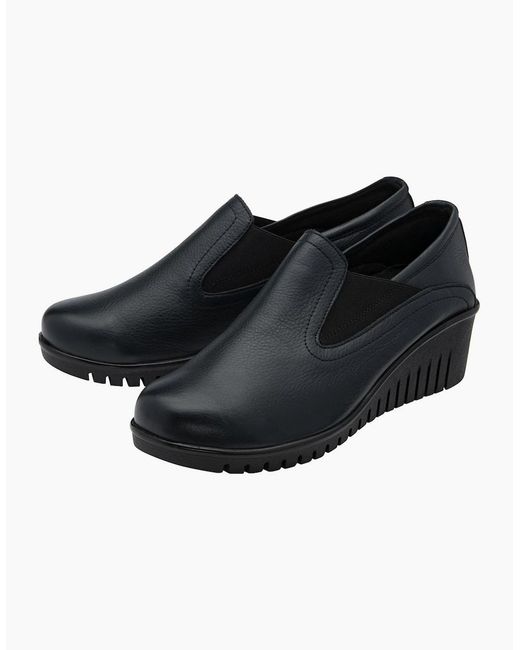 Lotus Black Delmar Wedge Shoes