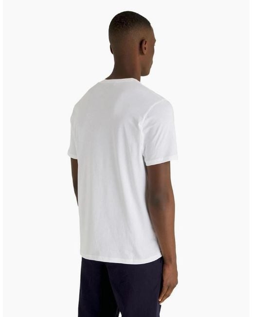Lyle & Scott White Lyle & Scott Pocket On Chest T Shirt for men