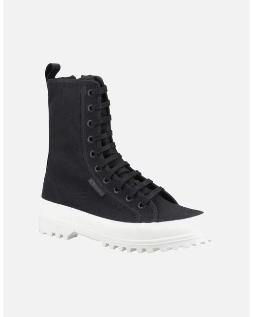 Superga Black 2641 Alpina High Trainers
