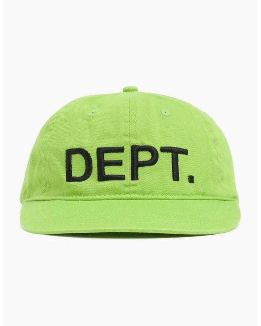GALLERY DEPT. Green Dept. Embroidered Logo Cap for men