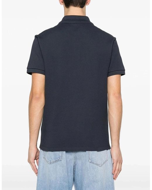 Balmain Blue Embroidered Ps Piquet Polo for men
