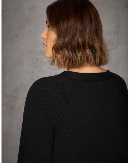 Live Unlimited London Black V-Neck Cardigan