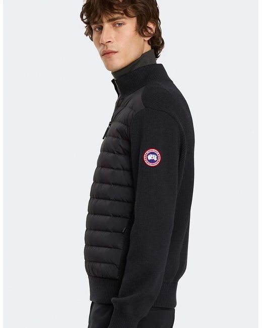 Canada Goose Blue Hybridge Knit Jacket for men
