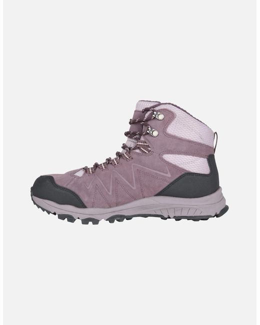Mountain Warehouse Purple Ladies Ortler Suede Walking Boots