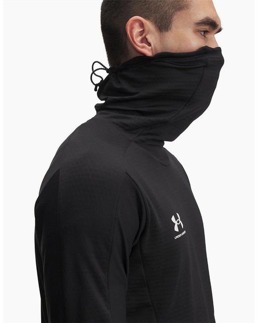 Under Armour Black Challenger Pro Slim Fit Funnel Neck Long Sleeve T-Shirt for men