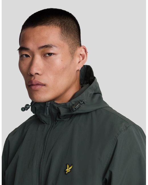 Lyle & Scott Gray Water Resistant Hooded Jacket for men