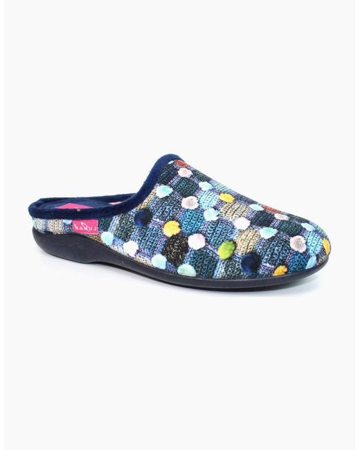Lunar Blue Crackle Slippers