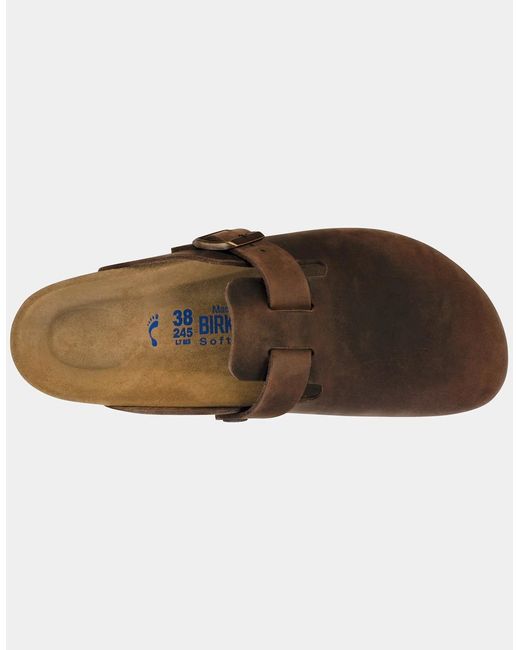 Birkenstock Boston Brown Soft Footbed Oiled Leather Clogs