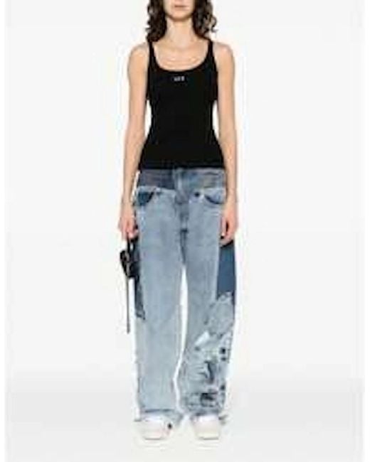 Off-White c/o Virgil Abloh Black Off Stamp Rib Tank Top