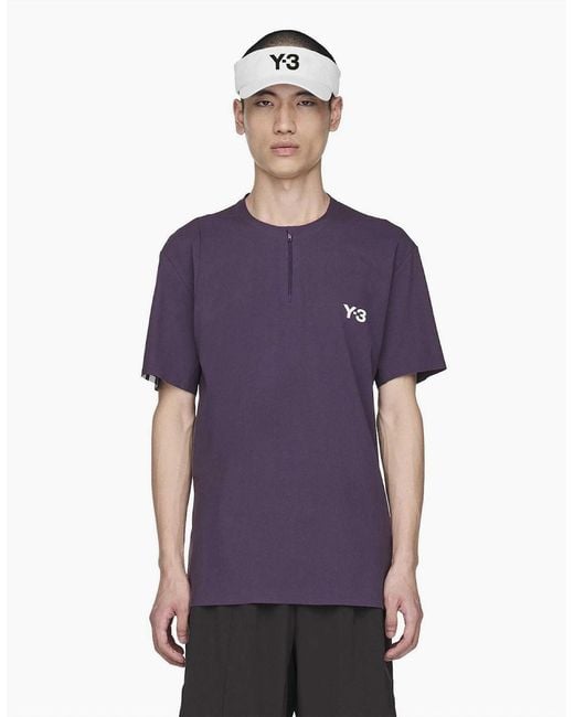 Y-3 Purple Tennis Pro Freelift Zip T-Shirt for men