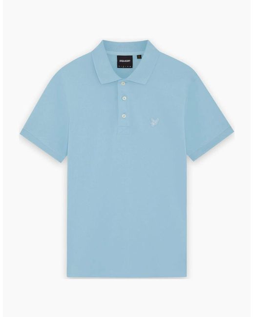 Lyle & Scott Blue Lyle & Scott Superfine Polo Shirt Airy for men