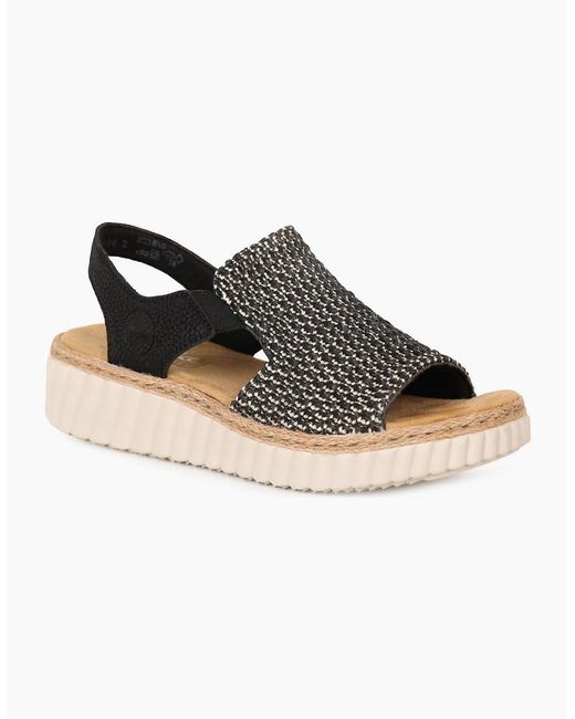 Rieker Black Cuba Sandals
