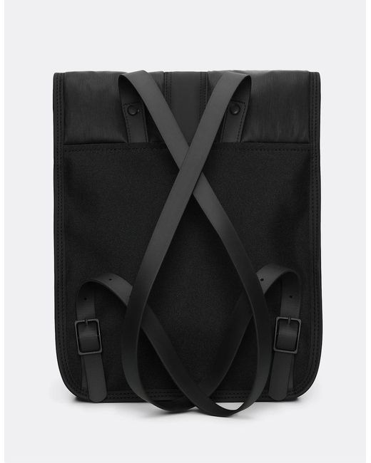 Rains Black Puffed Backpack Micro