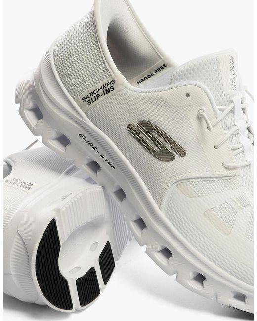 Skechers Metallic 150420/Wht Glide-Step Pro Trainers